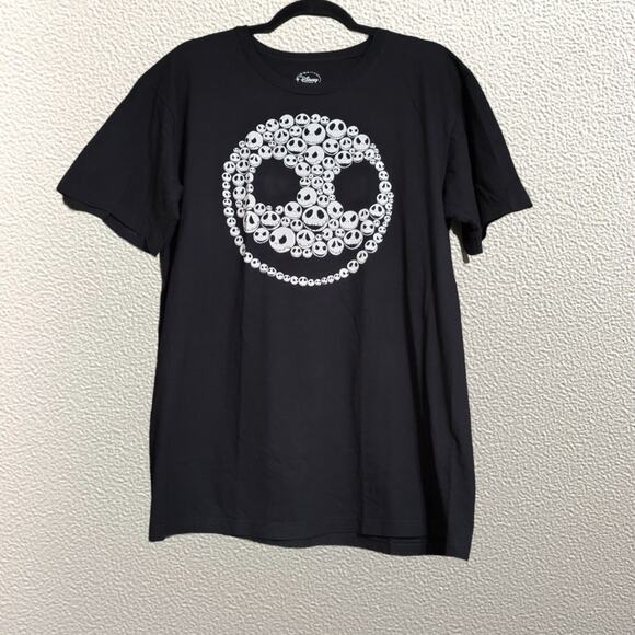 Y2K Disney Nightmare Before Christmas Jack Skellington Black T-Shirt Large - Picture 1 of 4